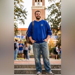 Florida Gators 2XL Blue Sweatshirt White Trim UF Logo University Of FL